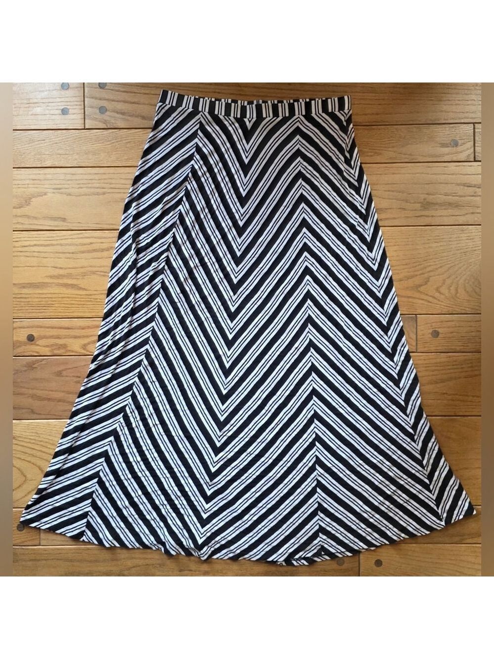 Falls Creek Black and White A Line Maxi Skirt